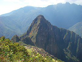 v&yacute;hled na Machu Picchu z Incatrailu
