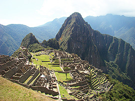 klasick&yacute; pohled na Machu Picchu