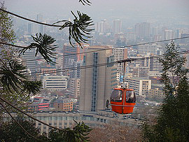 visut&aacute; lanovka na Cerro San Crist&oacute;bal